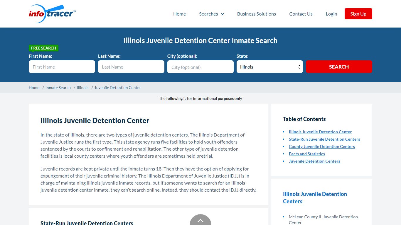 Illinois Juvenile Detention Centers Inmate Records Search ...